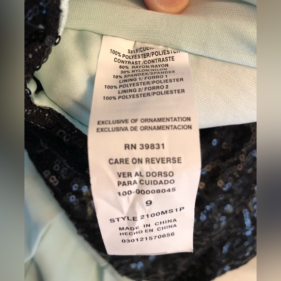 Sequin Party Dress / New Year's Eve Dress by Sequin Hearts Size 9 - Picture 3 of 3